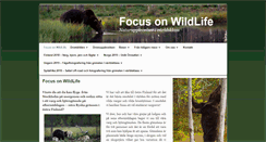 Desktop Screenshot of focusonwildlife.se